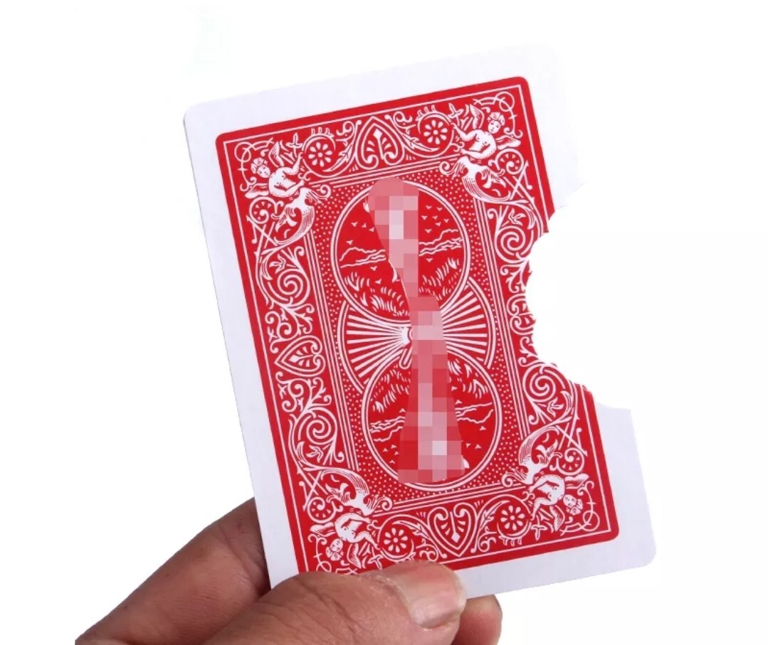 Bite Out Card Magic Trick Close Up Illusion T8
