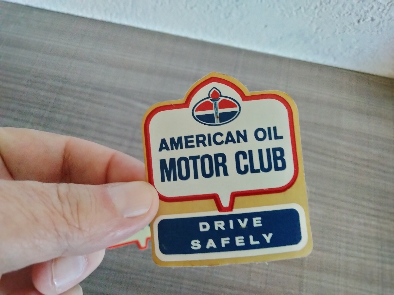 Lot of 3 Vintage American Oil Motor Club Membership Decal Window Stickers UNUSED