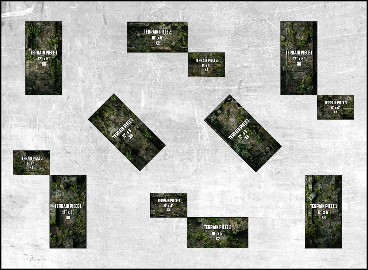 Neoprene Terrain Mats - Overgrown - Compatible w/ Warhammer 40K