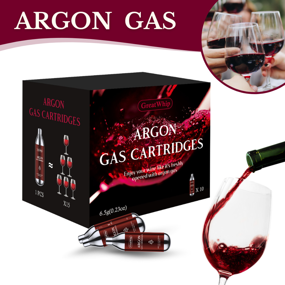 Argon Gas Capsules 10PCS for Coravin Wine Preservation System GreatWhip