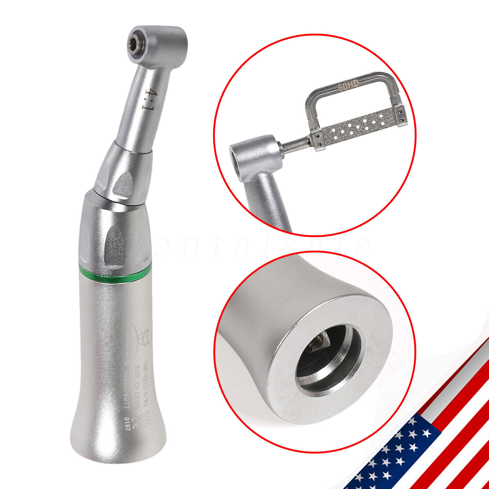 Dental Ortho Contra Angle 4:1 Contra Angle Handpiece Interproximal Strip IPR Kit