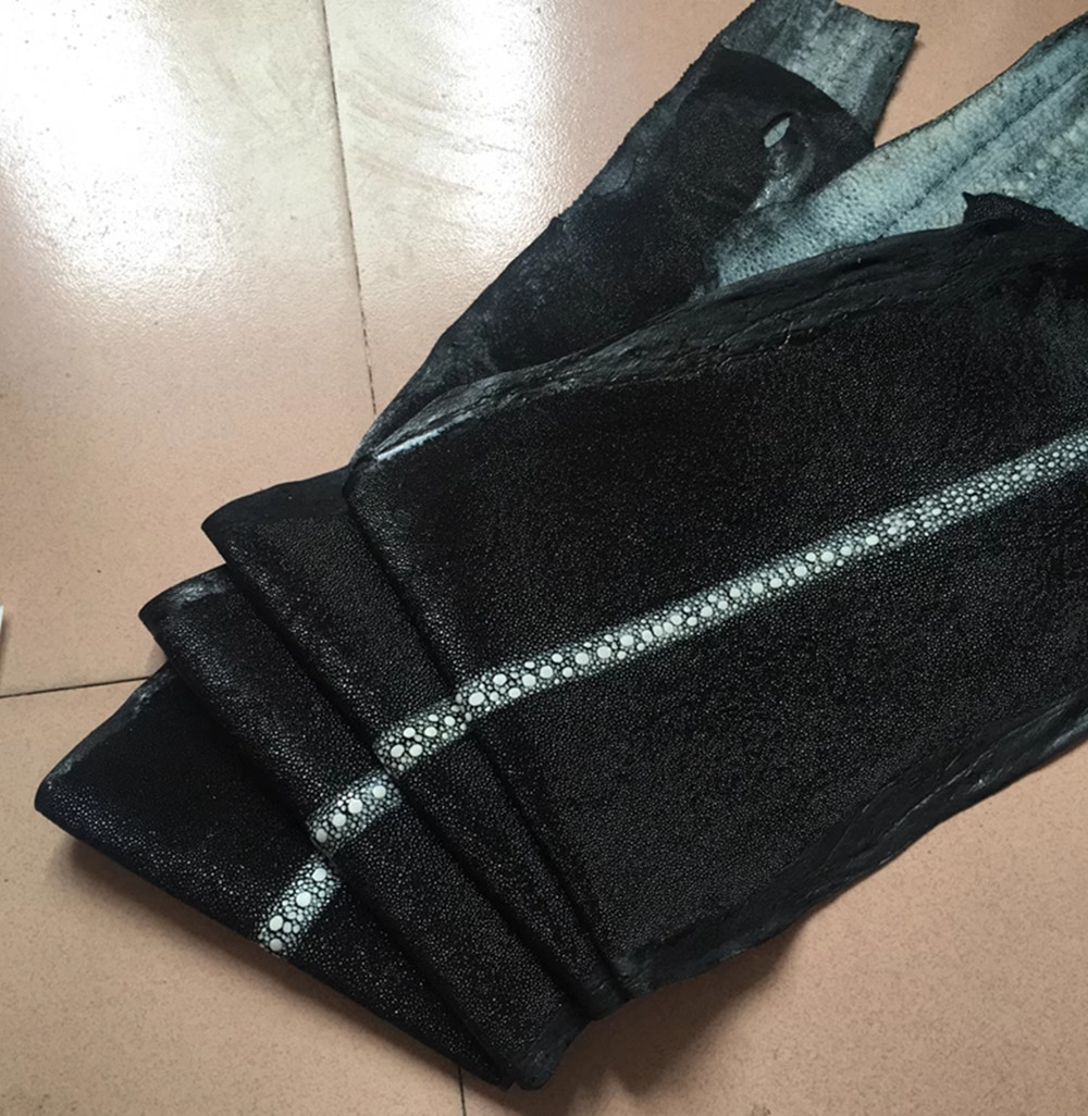 1PCS Unpolished Stingray Shagreen Fish Hide Skin Leather DIY Pelt Various Colors