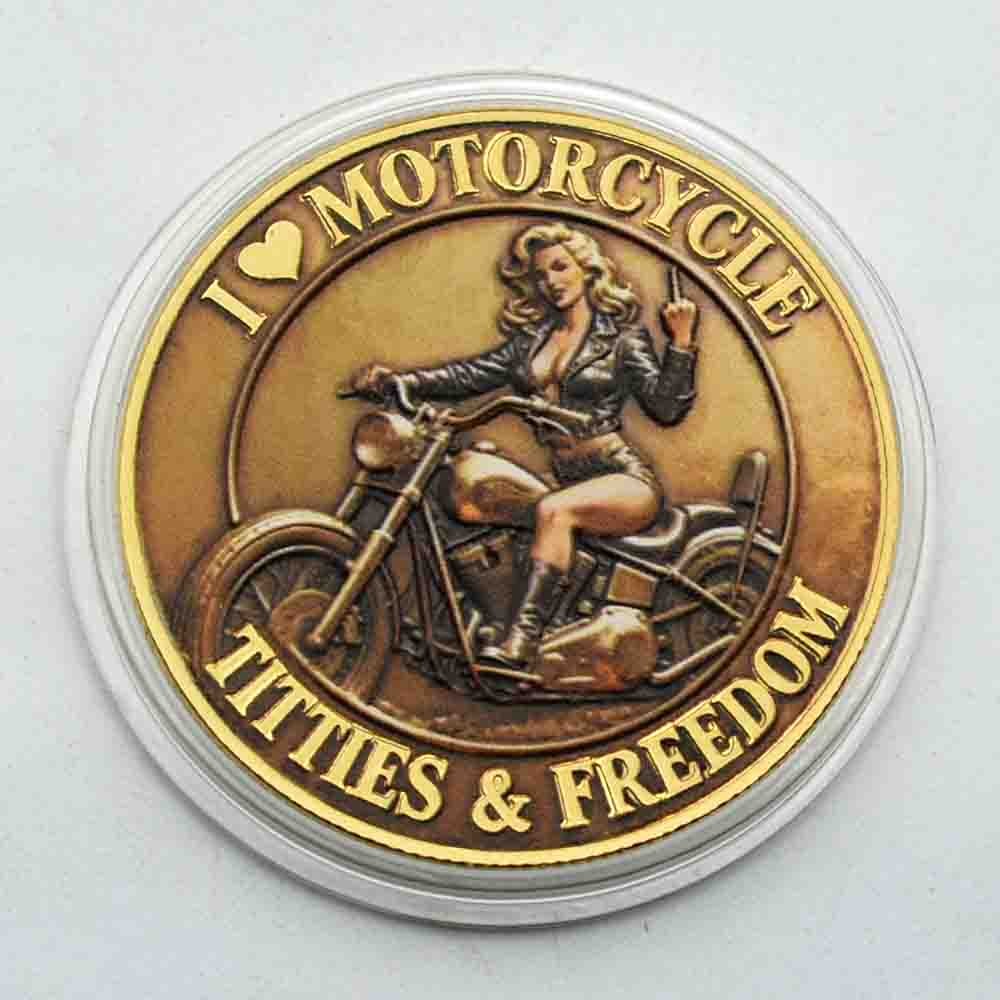 Old Bastards Motorcycle Club Coin - Lifetime Member, Vintage Biker Design Medal