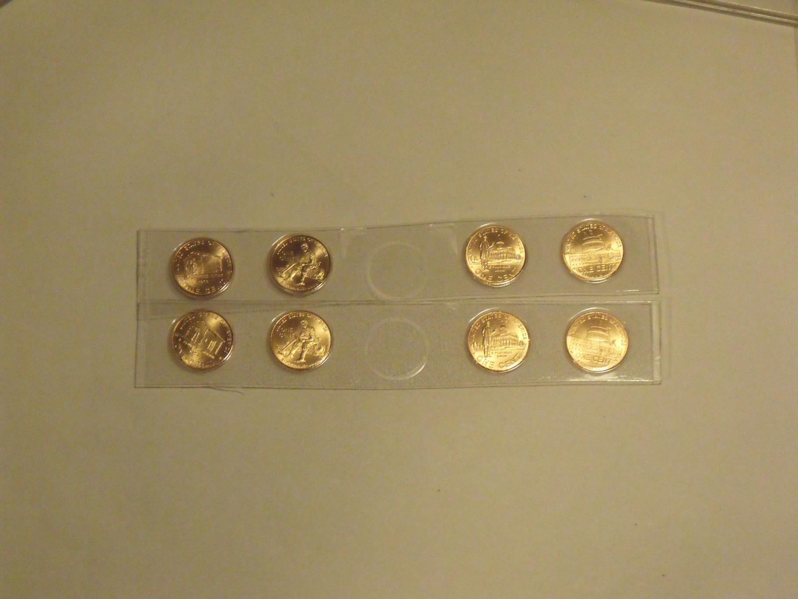 2009 P & D Lincoln Bicentennial Satin BU Copper Cents (8 coins) in Mint Plastic