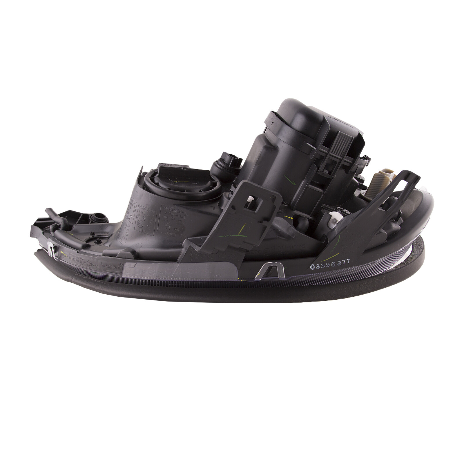 Headlights For 96-2011 Freightliner Columbia Black Halogen Projector Headlamp