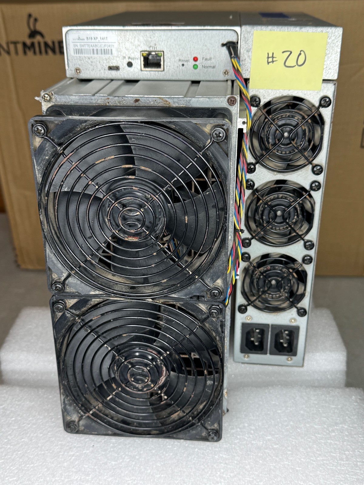 Bitmain Antminer S19 XP 141TH ASIC MINER FOR PARTS OR REPAIR - CB/PSU/FANS GOOD!