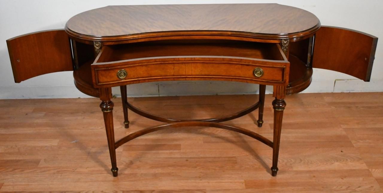 1920s SET of Antique French Satinwood Vanity Makeup table / Chair and Mirror