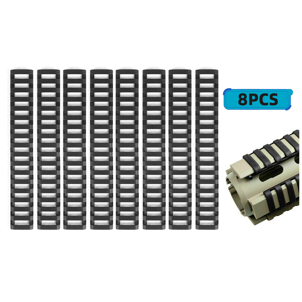 8 Pieces Heat Resistant fit Picatinny 20mm Rail  Ladder Rail Cover 18 Slot Panel
