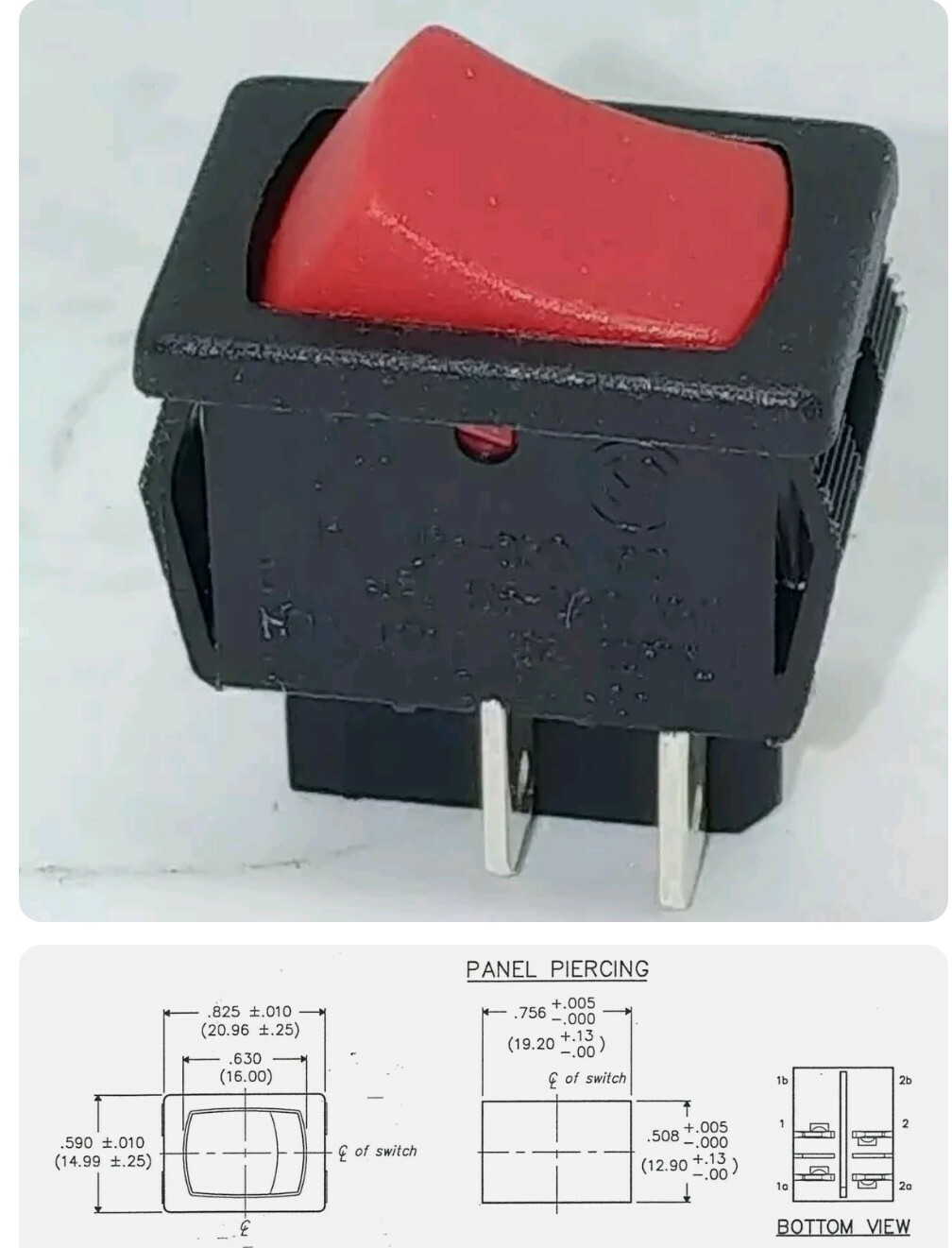 NEW Genuine SHOP VAC SHOPVAC Vacuum Wet & Dry ON / OFF switch RED rocker switch.