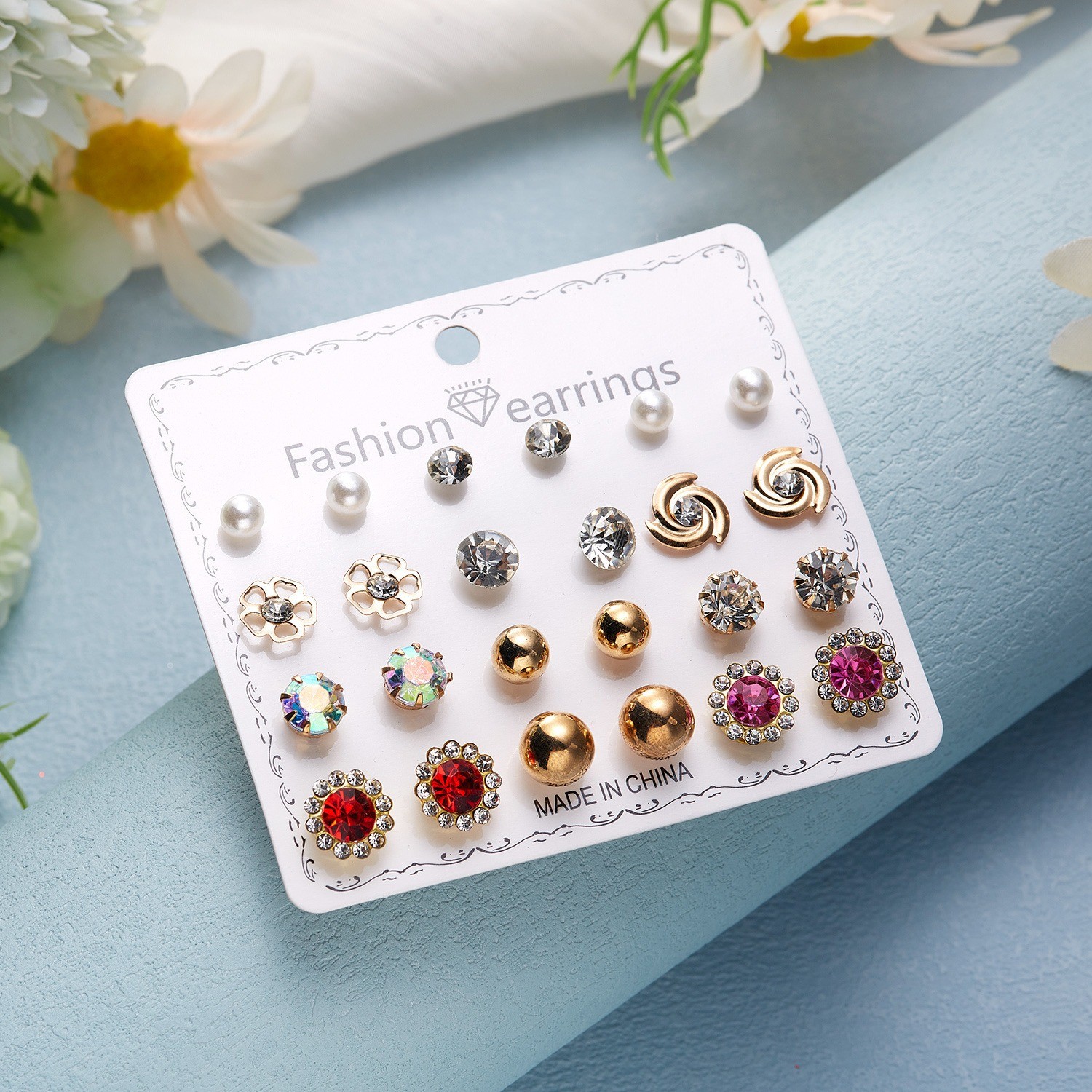 Wholesale Lot of 120 Pairs of Assorted Cute Stud Earrings New Bling Glam Gifting
