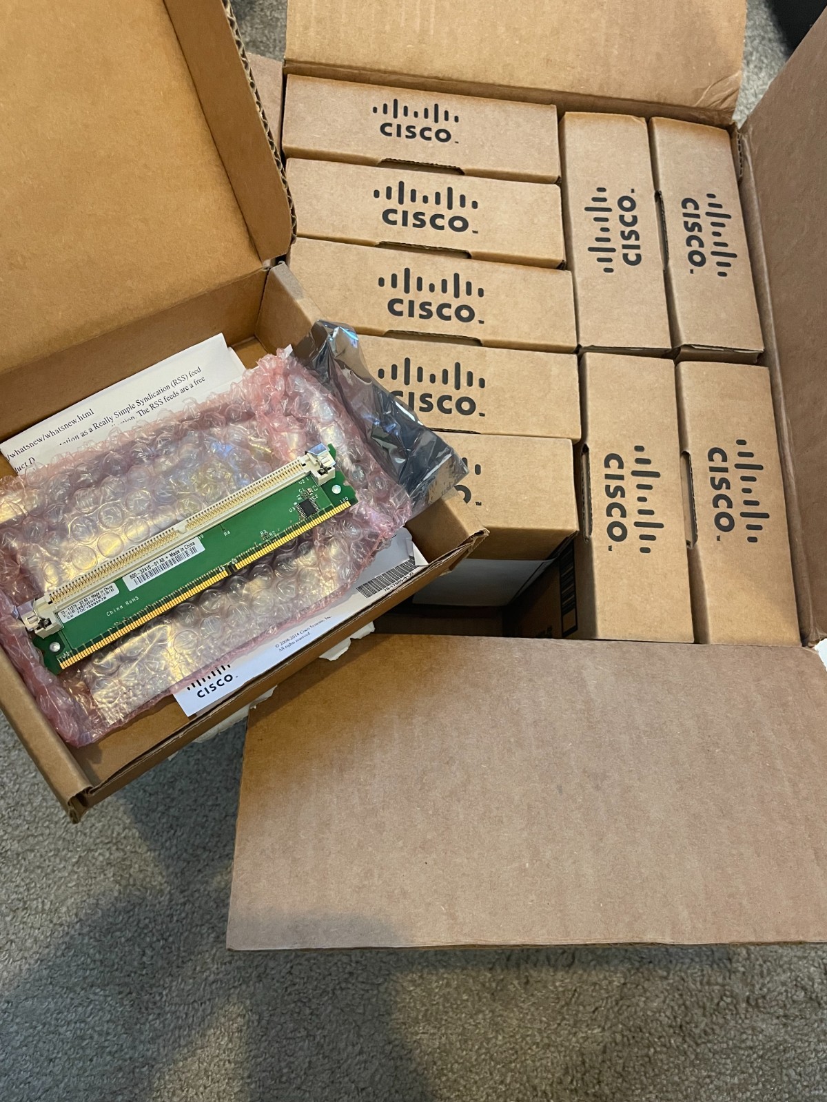 (LOT OF 10 NEW) CISCO PVDM2-ADPTR for 2900 3900 Router 800-32410-01