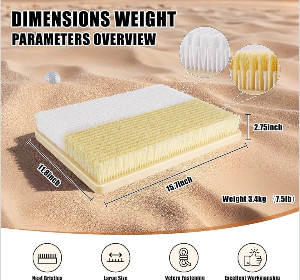 Golf Bunker Practice Mat–Dual Sand Trap Trainer with Shallow&Deep Pit Simulation