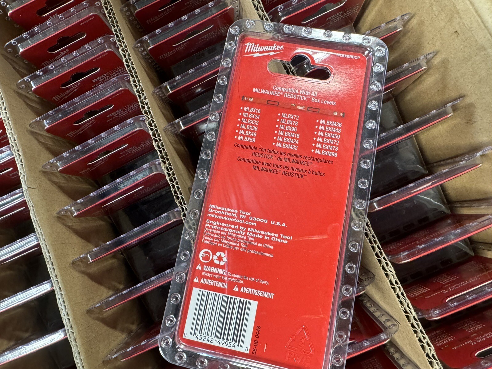 New Milwaukee MLBXENDCP Redstick Compact Level Replacement End Caps Case of 150