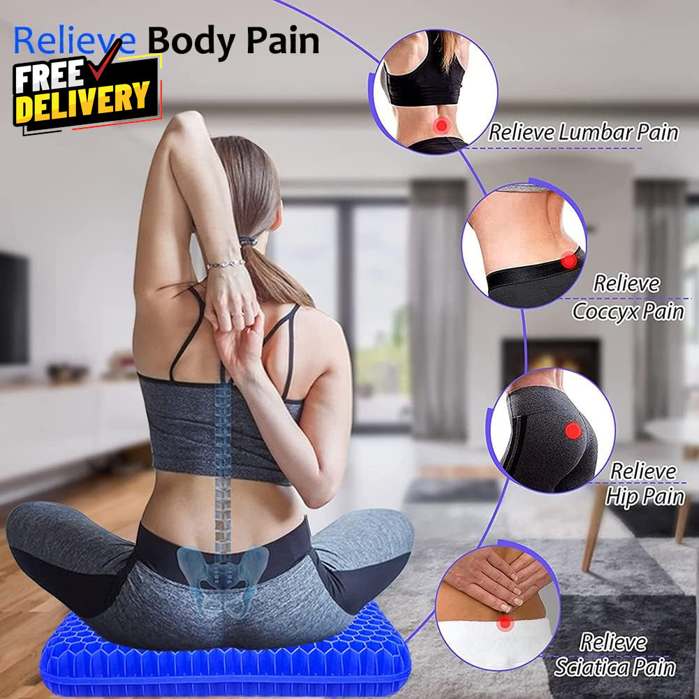 Gel Seat Cushion for Long Sitting Extra Thick Gel Cushion for Wheelchair So.....