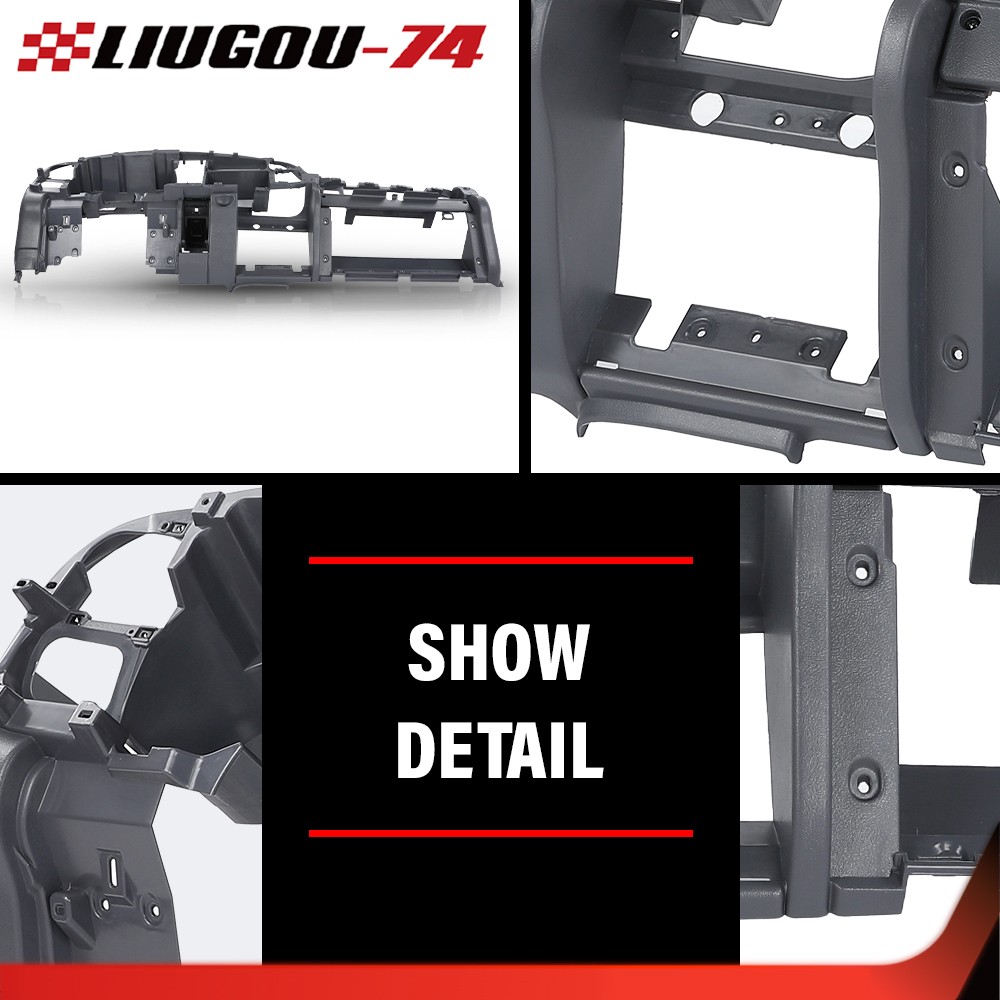 Fit For 1998-2001 Dodge Ram Dash Dashboard Core Structure Frame Single Aux Gray