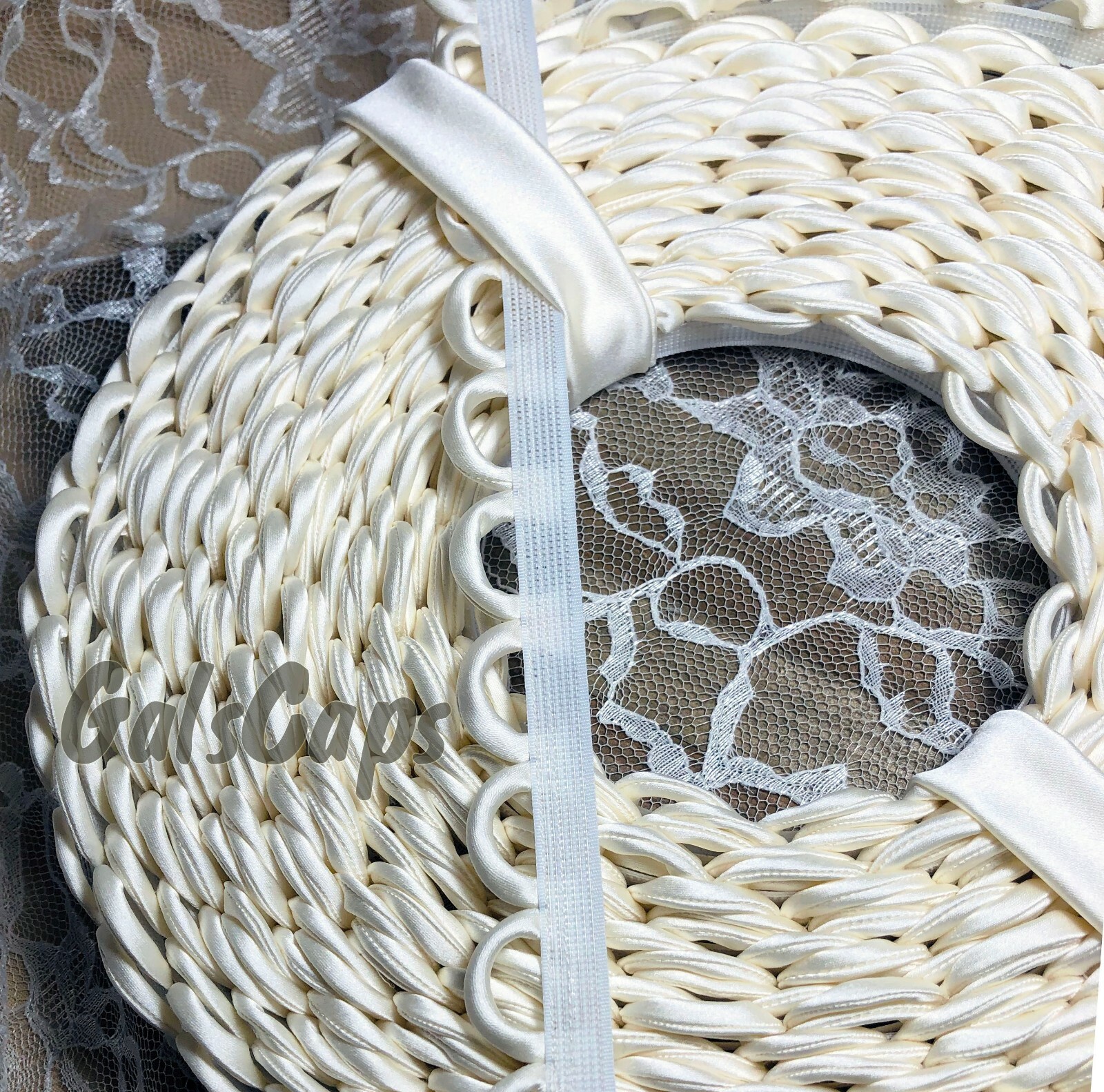 Ivory Satin Corset Loops Lacing Looping Corset Back Lace-Up Zipper Replacement