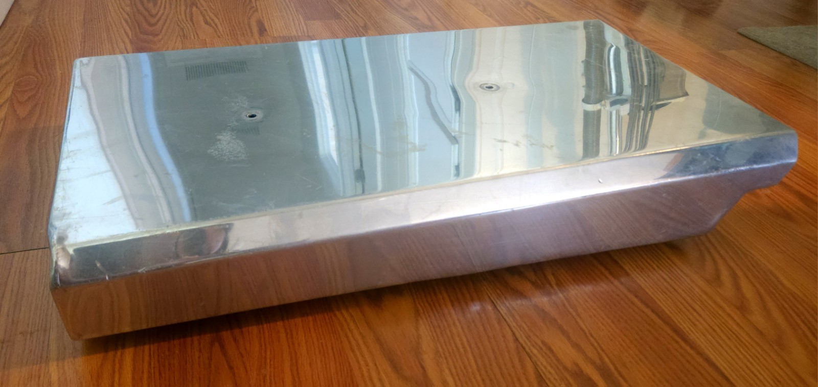 Vintage Polished Aluminum Dual Carb Drag Race Scoop Boat Hot Rod Holley 4150 NR!