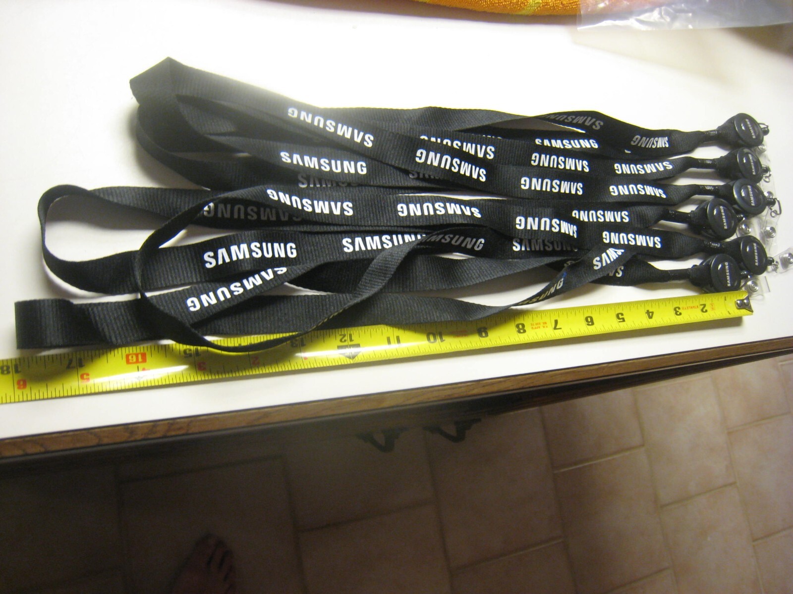 6 Samsung Lanyard Black Retractable Badge Card key Reel Id Card Badges ZONUS 28"