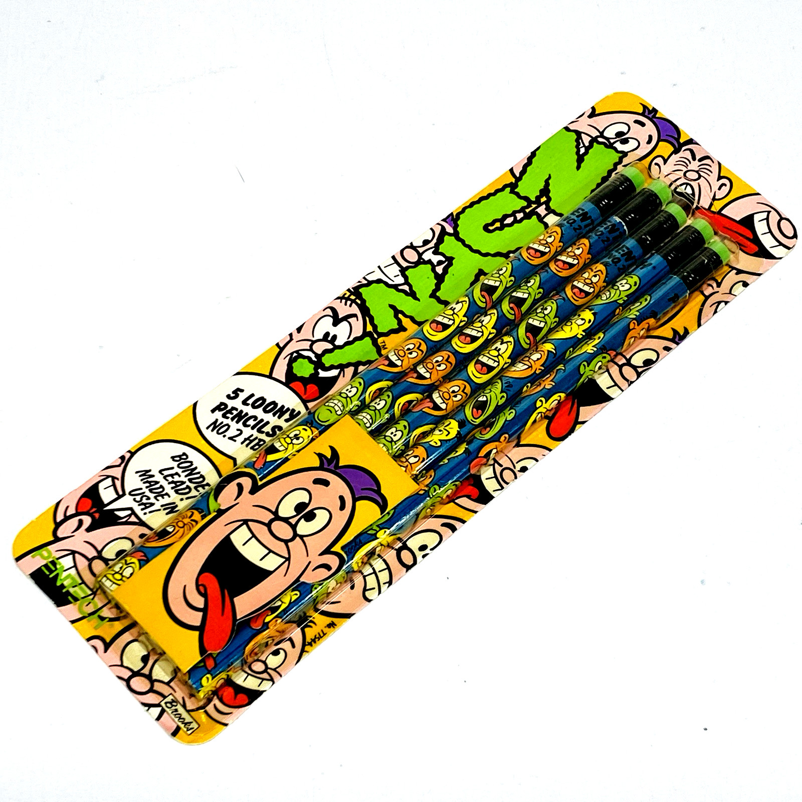 Vintage Lou Brooks Pentech Pencil 5 Loony No. 2 Set 1992 Nutz Retro Cool Art
