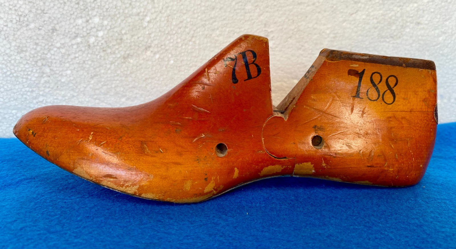 Antique Leader Wooden Shoe Form/Last Industrial Decor