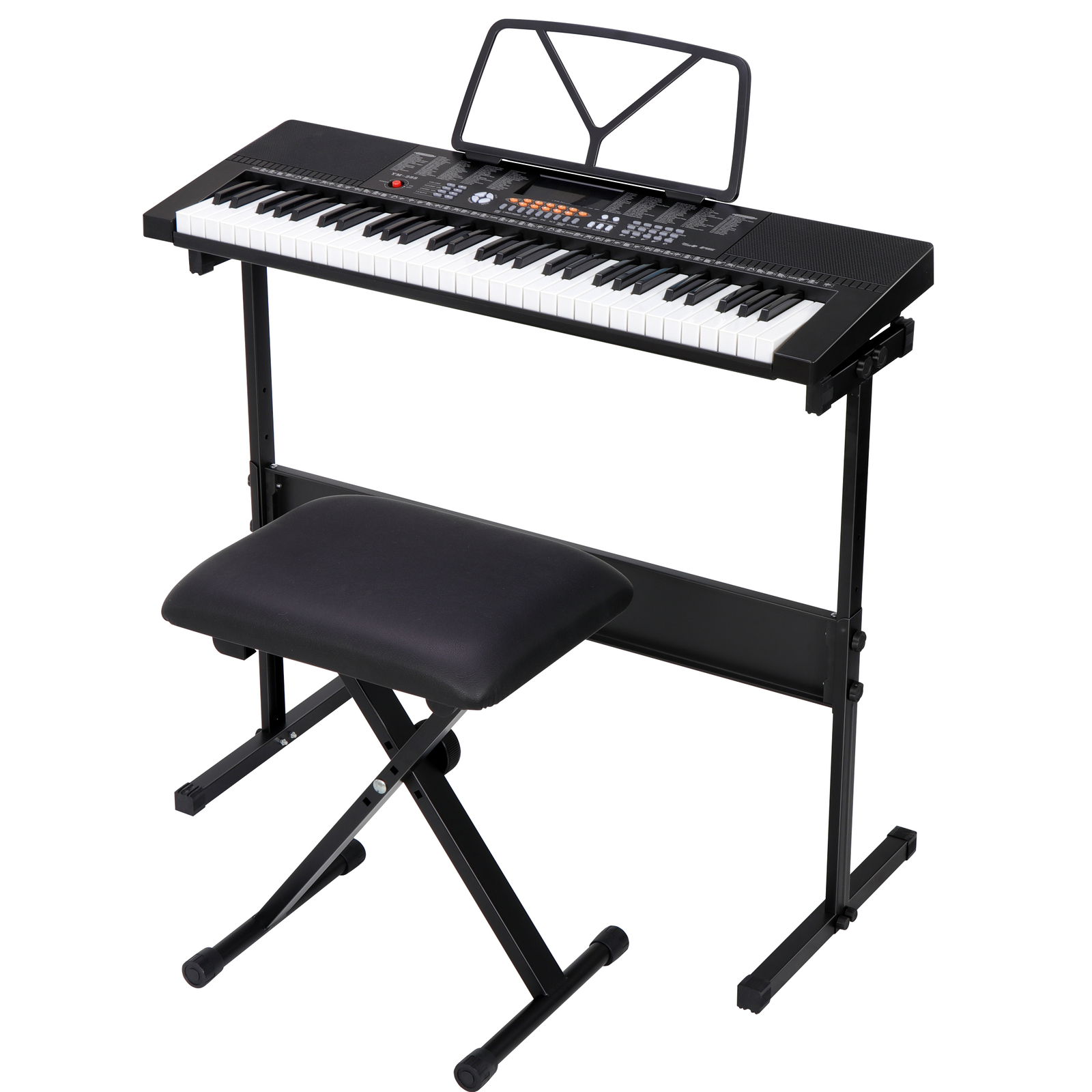 61-Key Electric Keyboard Piano with Stand, Headphones, Microphone