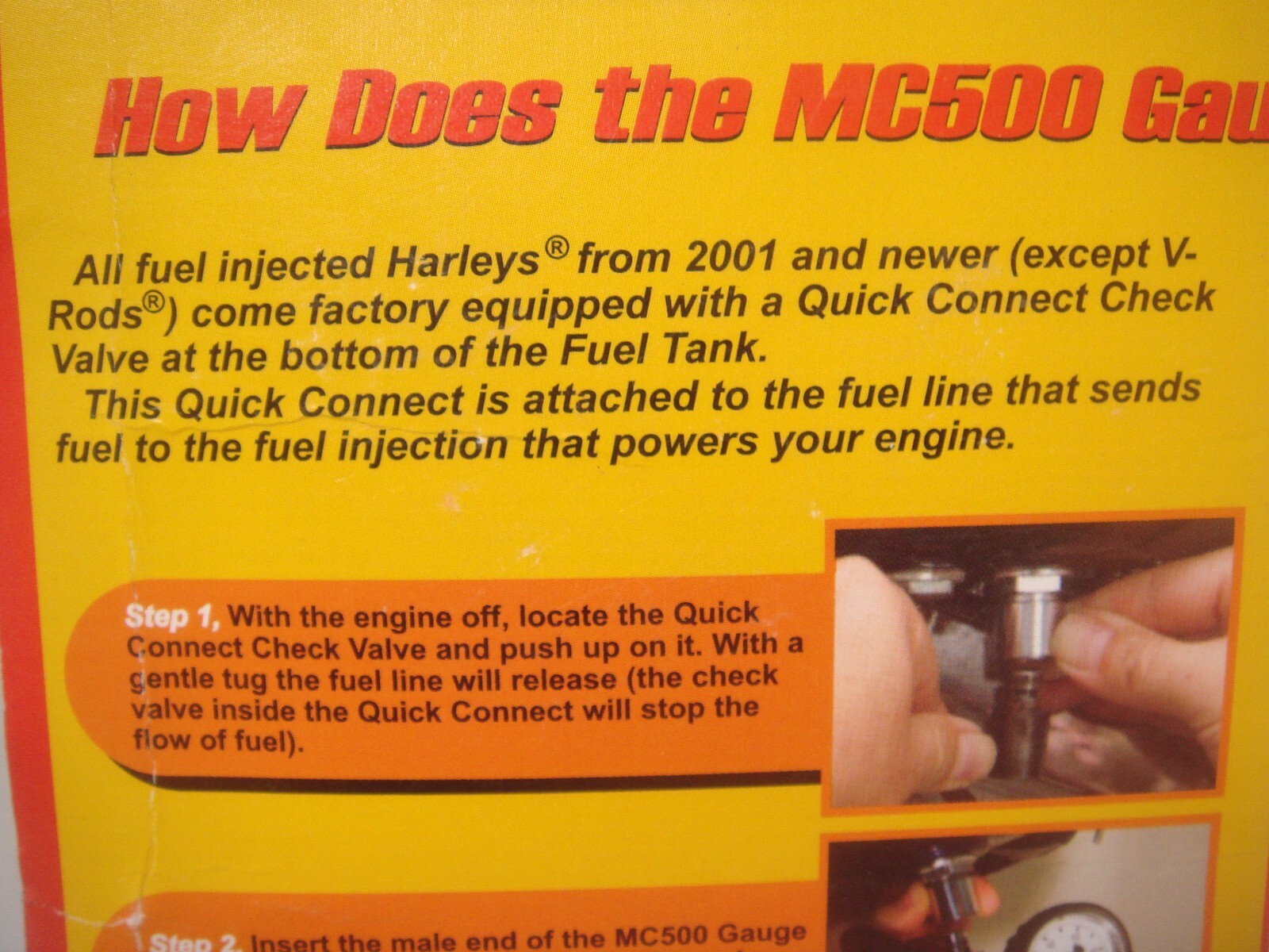 Harley Fuel Pressure Check Gauge Tool For EFI Twin Cam 2001 Up V-Twin 16-0591 Y2