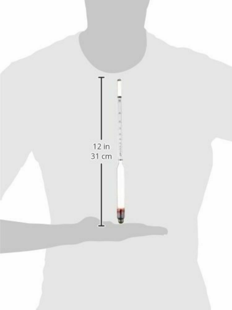 PROOF & TRALLE HYDROMETER ALCOHOL METER DISTILLING TEST SPIRIT SCALE 0-200%