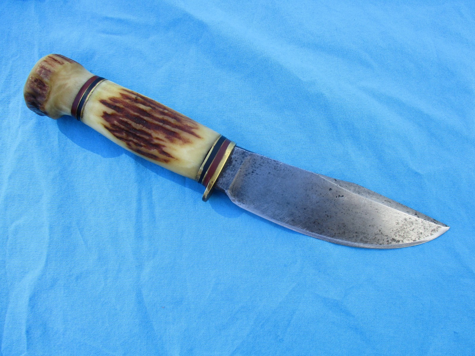 Vintage Marbles Stag Woodcraft Knife (As Is) w/ Aftermarket Sheath