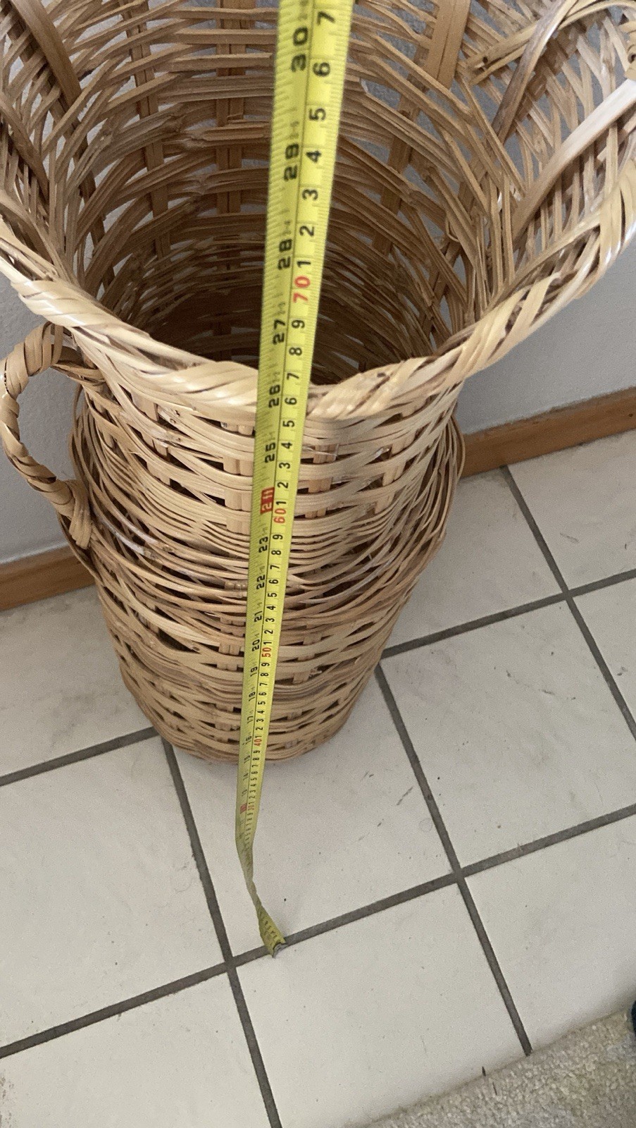 Vintage Boho Cane WalkingStick Umbrella Entryway Decoration Accent Wicker Rustic