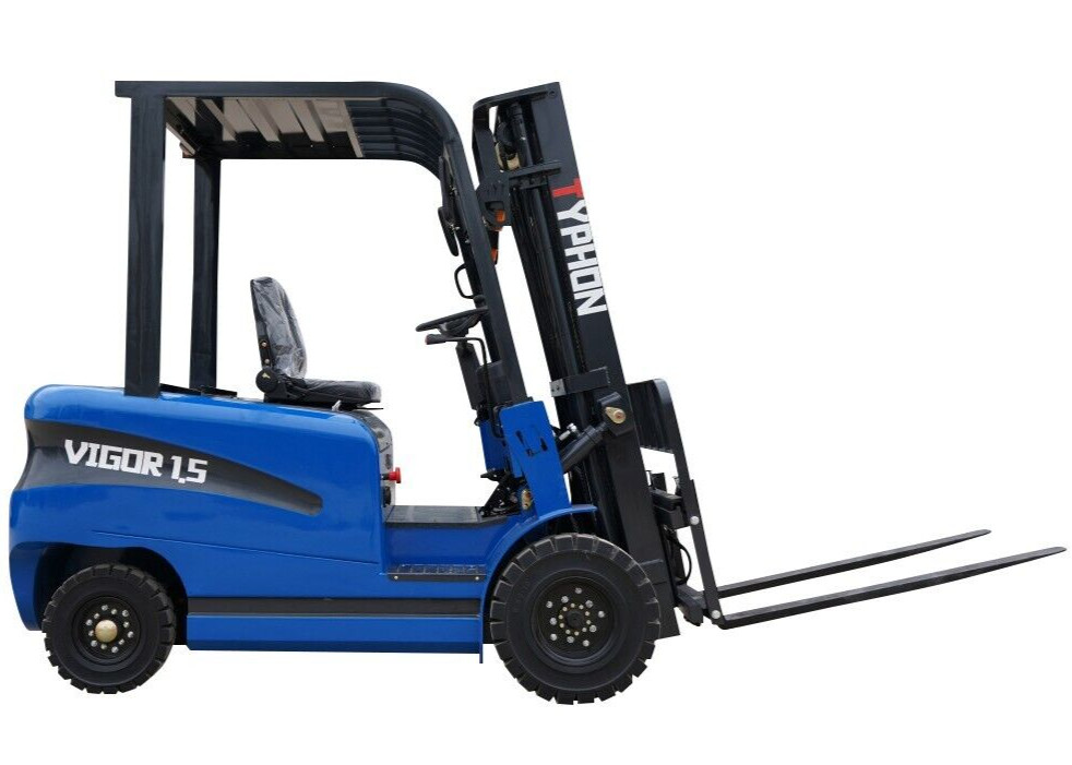 New 1.5 Ton Rated Capacity TYPHON Electric Forklift Lifter w Side Shift, 3 Stage
