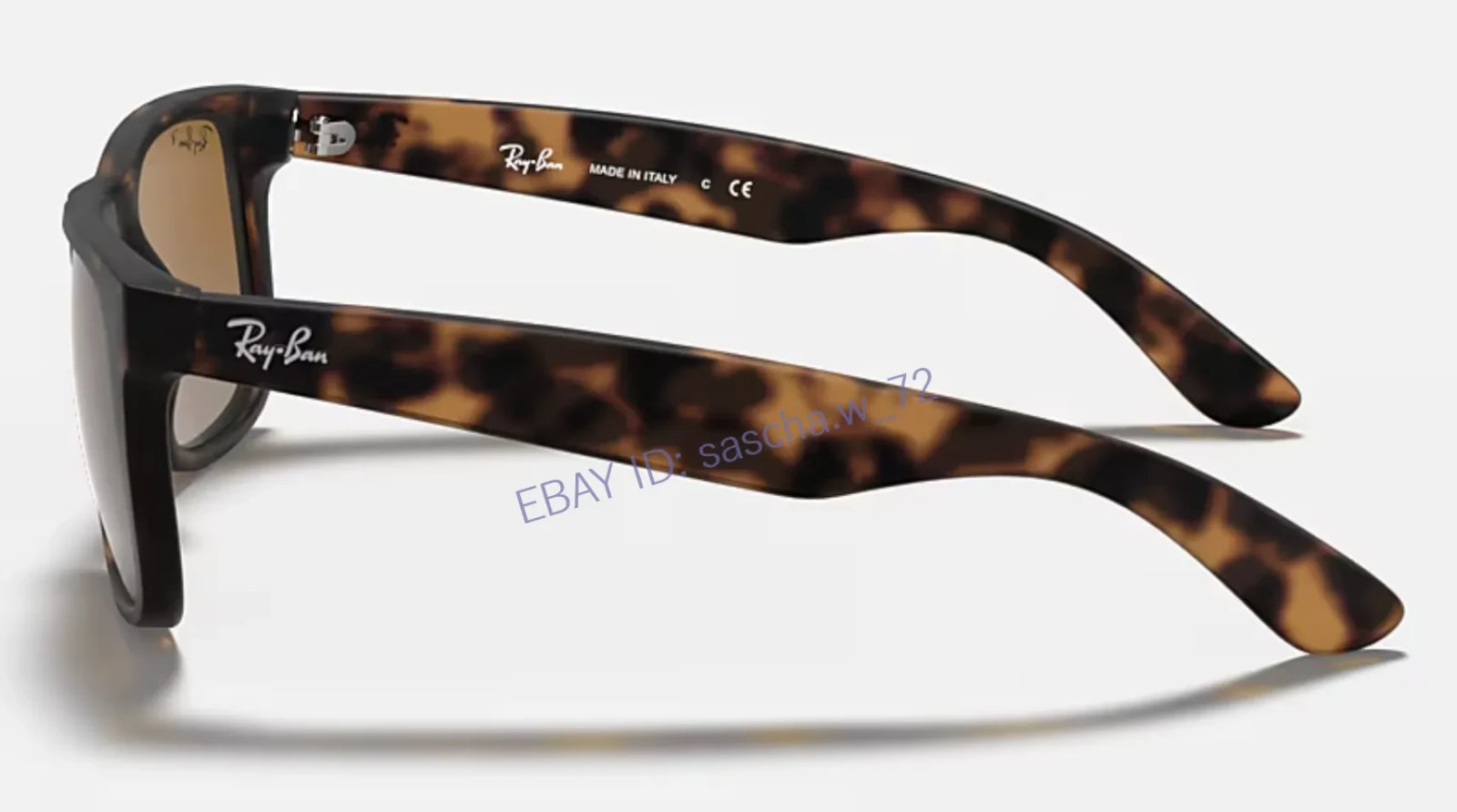 Ray-Ban RB4165 Justin 54mm Polarized Sunglasses Matte Tortoise Grey Brown Lenses