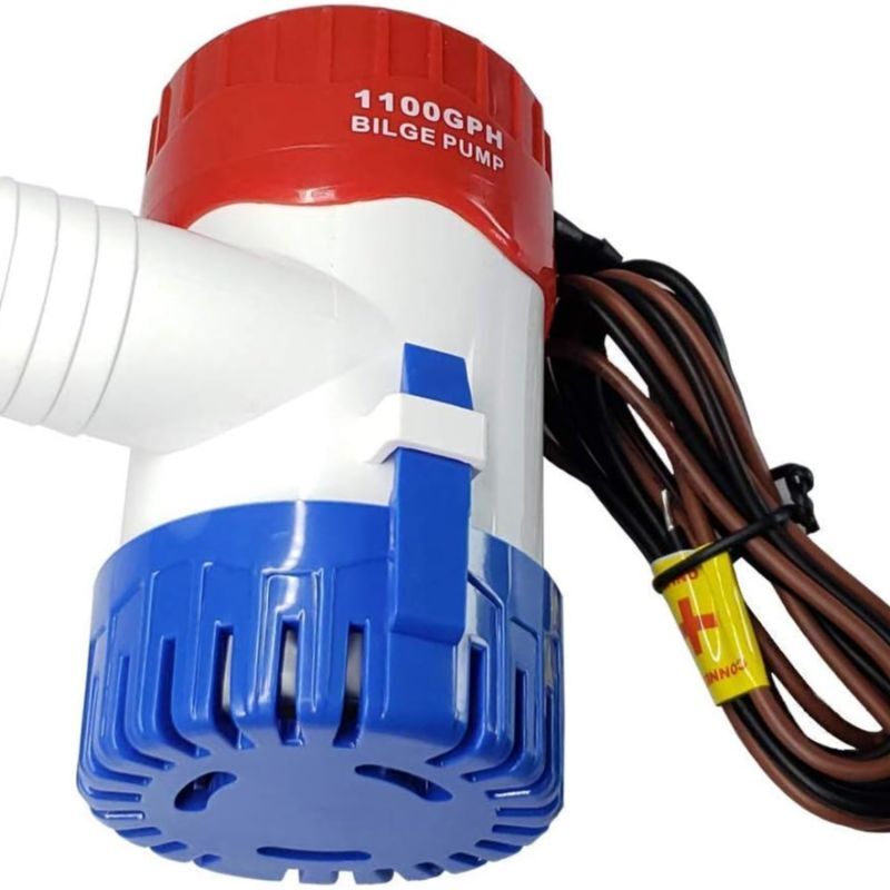 1100GPH 12V Electric Marine Submersible Bilge Sump Water Pump Boat 1-1/8" Hose