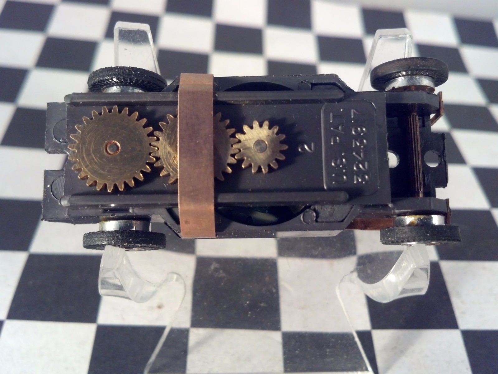 Original Aurora Solid Rivet Thunder Jet 500 T-Jet HO Scale Slot Car Chassis