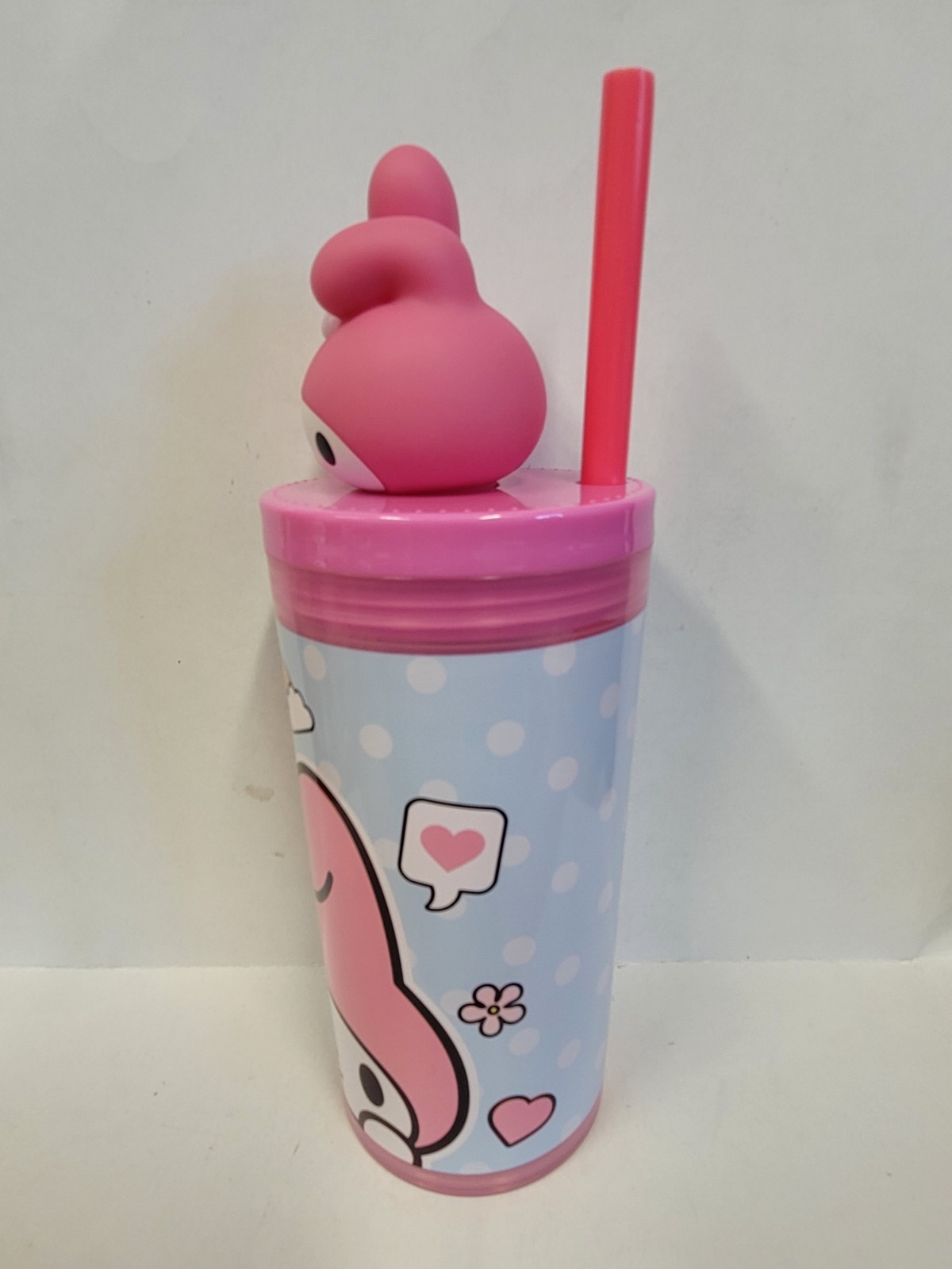 Water Bottle - Hello Kitty & Friends My Melody 7" Plastic 12oz Straw Tumbler 3D