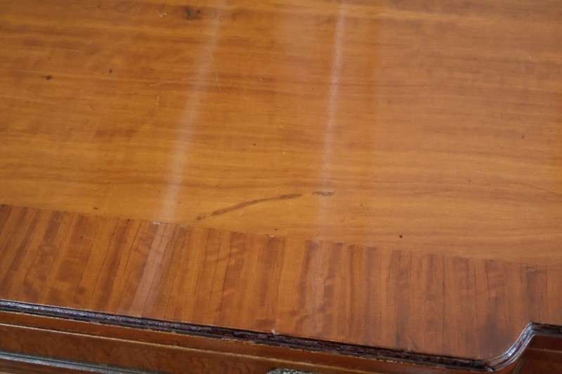 Early 20th Century French Style Burl & Satinwood Inlaid Chest Dresser Commode