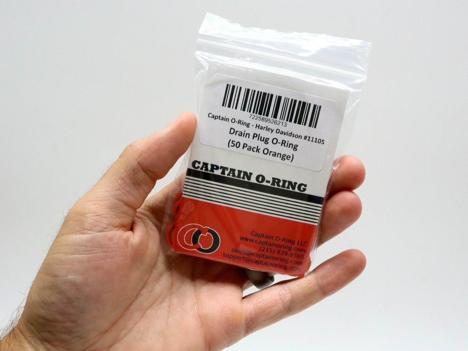 50 Pack - Harley Davidson Oil Drain Plug O-Ring #11105 (Orange Color)