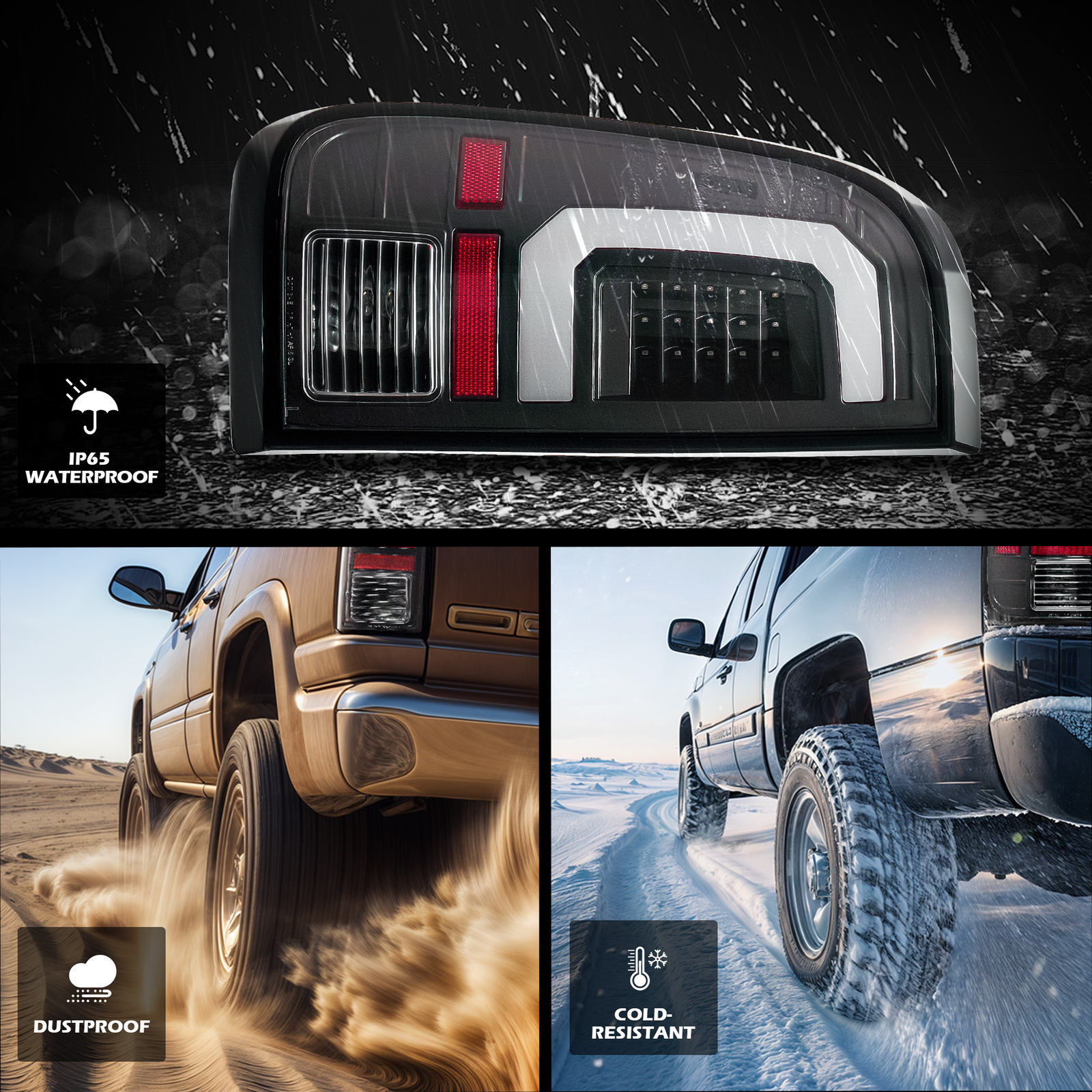 LED Tail Lights for 2008-2016 Ford F250 F350 F450 F550 Super Duty SD Brake Lamps