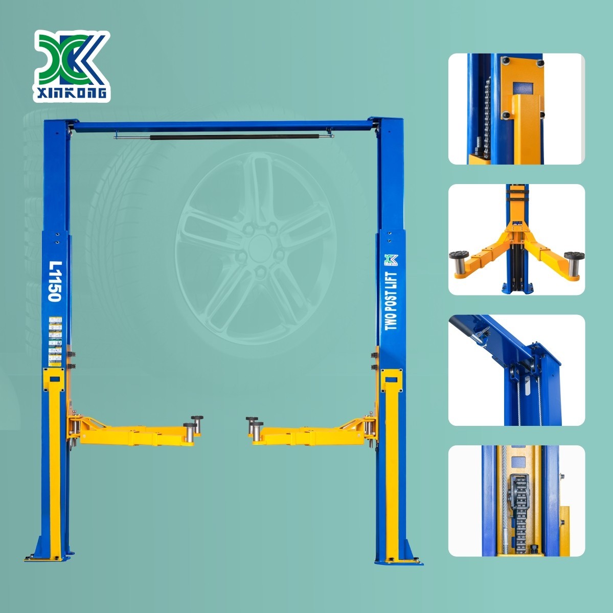 XK L1150 2 Post Lift 11500lbs 3 Stage Front Arm Auto Car Truck Hoist Lift 220v