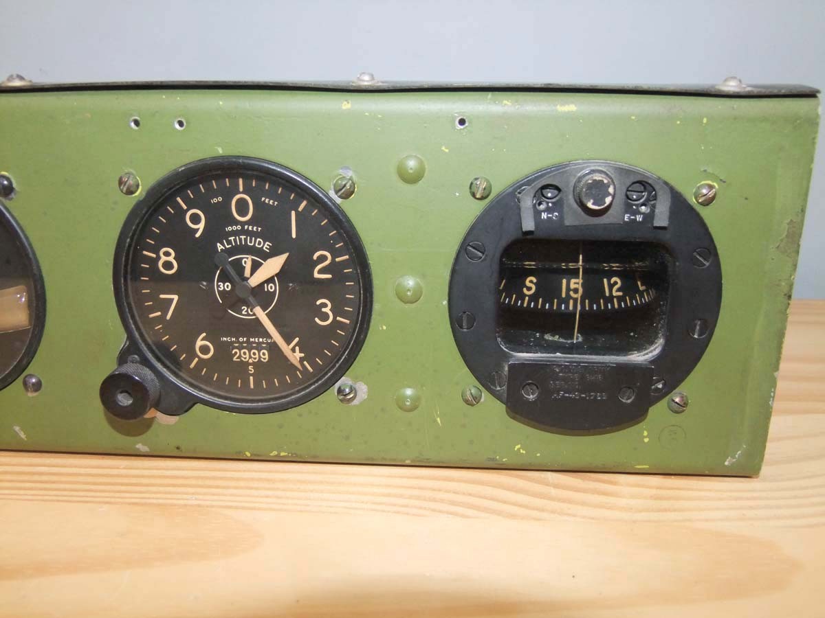 Original Waco CG-4A Hadrian Glider Instrument Panel