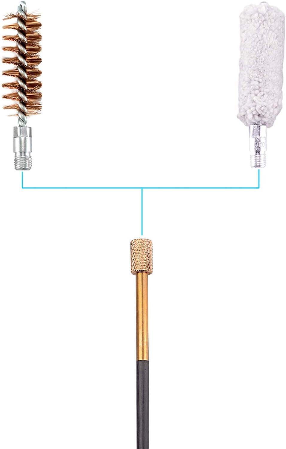 Gun Cleaning Rod 1 Piece Carbon Fiber 36 Inch, Pistol Rifle Cleaning Rod
