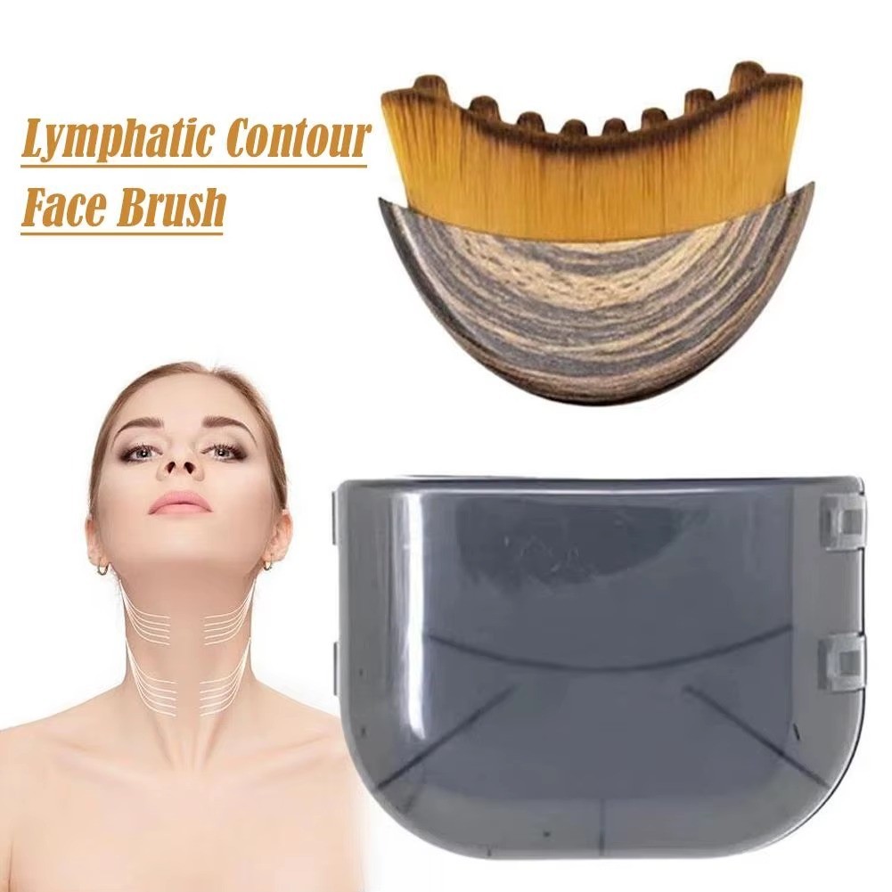 New Lymphatic Contour Face Brush, Dry Brushing Face Brush, Lymphatic Drainage
