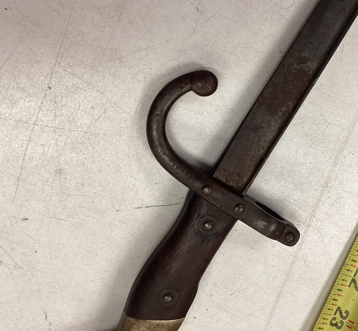 VINTAGE ARMES DE ST ETIENNE GRAS BAYONET 1875