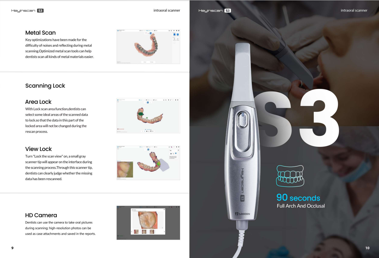 Dental Intra-oral Scanner 3D Real-time Display Software GreatLife w/Scanning SW