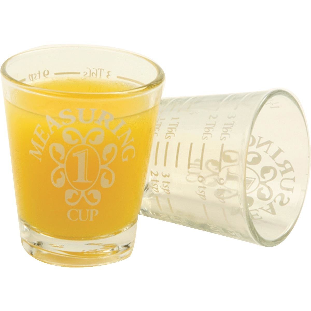 1.5 oz Bar & Kitchen PROFESSIONAL MEASURING GLASS Cup Jigger Shot Multi Tool