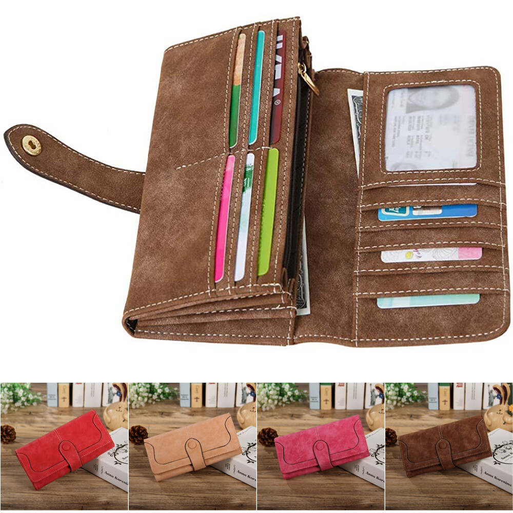 Women Soft Leather Wallet Long Clutch Pocket Credit Card Holder Purse Handbag US