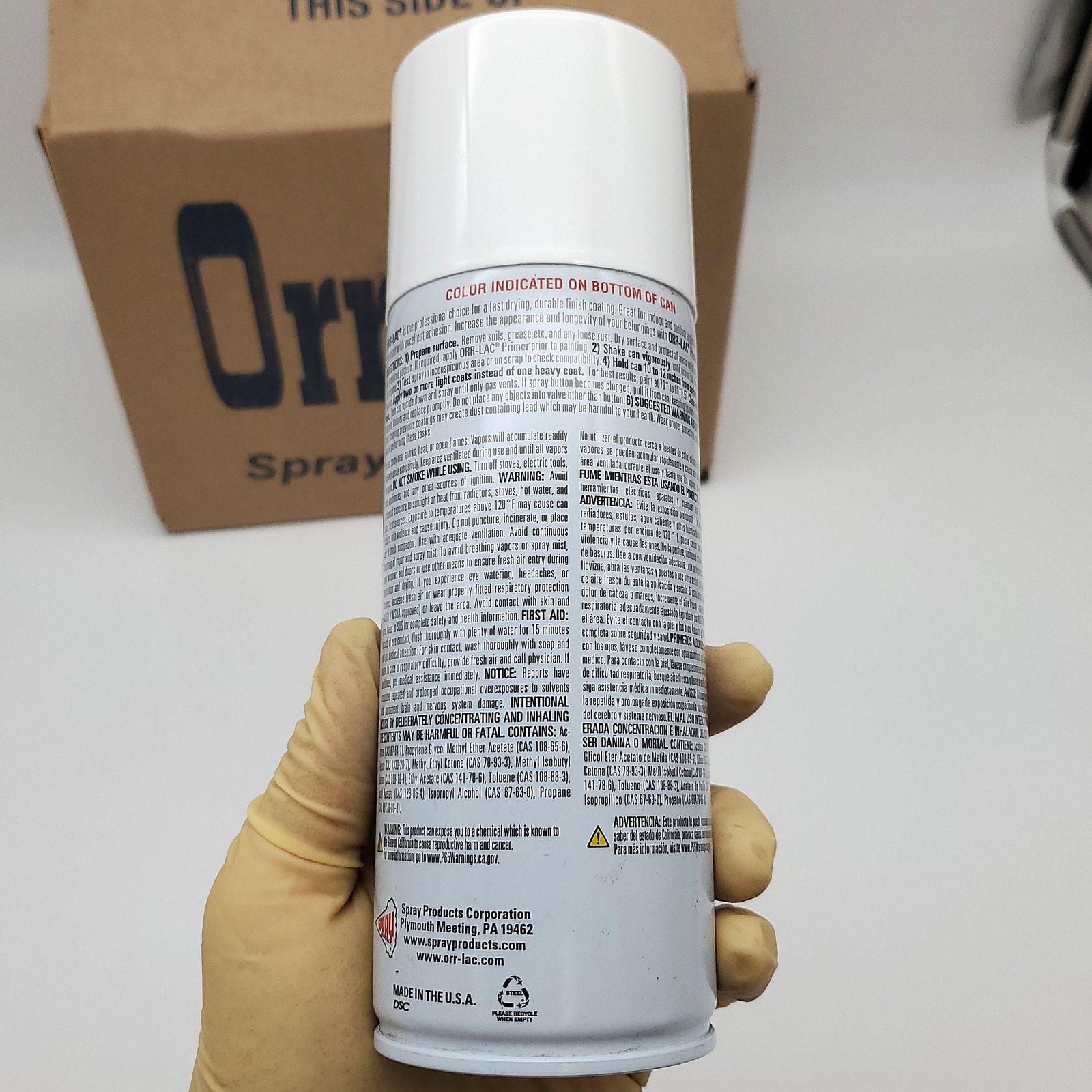 Orr-lac Indoor Outdoor Spray Paint Flat Black Heavy Duty 10-904 12 oz Pack of 12