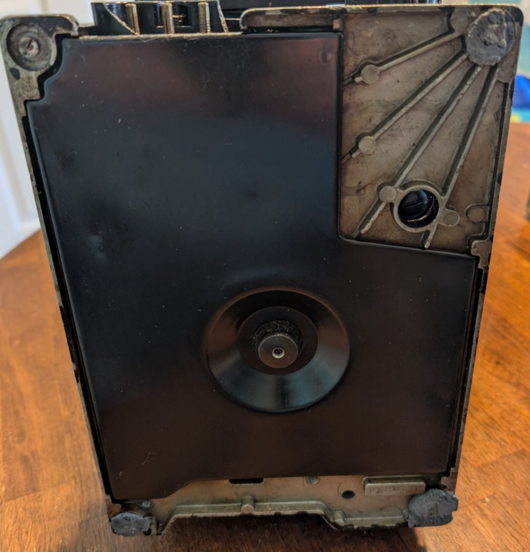 Vintage 1936 Singer Featherweight Sewing Machine 221 W/Case & Peddle Scroll face