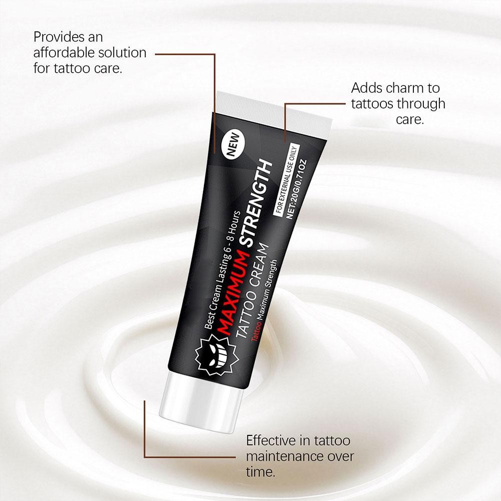 Tattoo Numibing Cream Gel 20g - Up to 6 Hours Extra Strength for Tattoos US