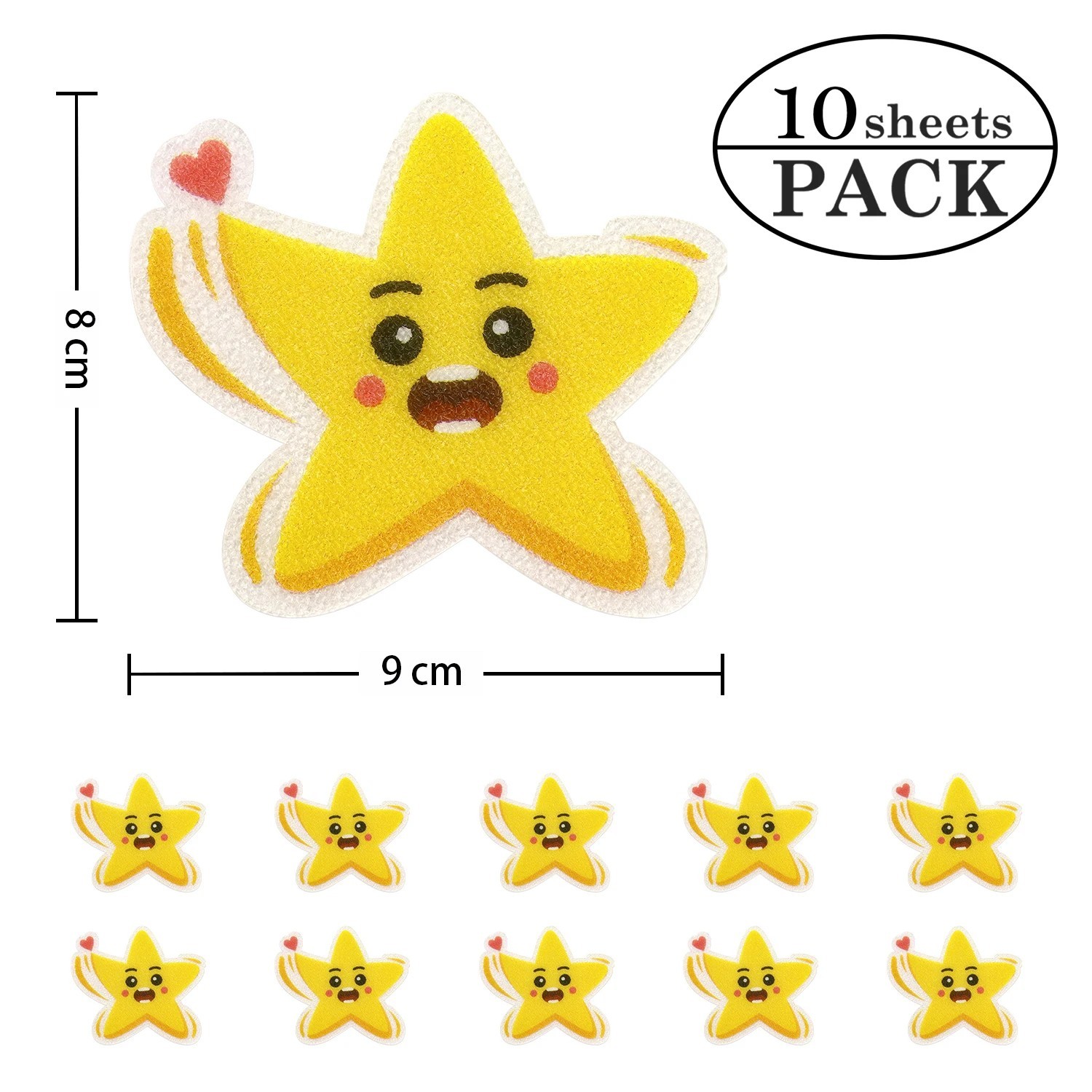 10x Non Slip Flower Stickers Decals Tape Mat for Bath Tub Stairs Shower Applique