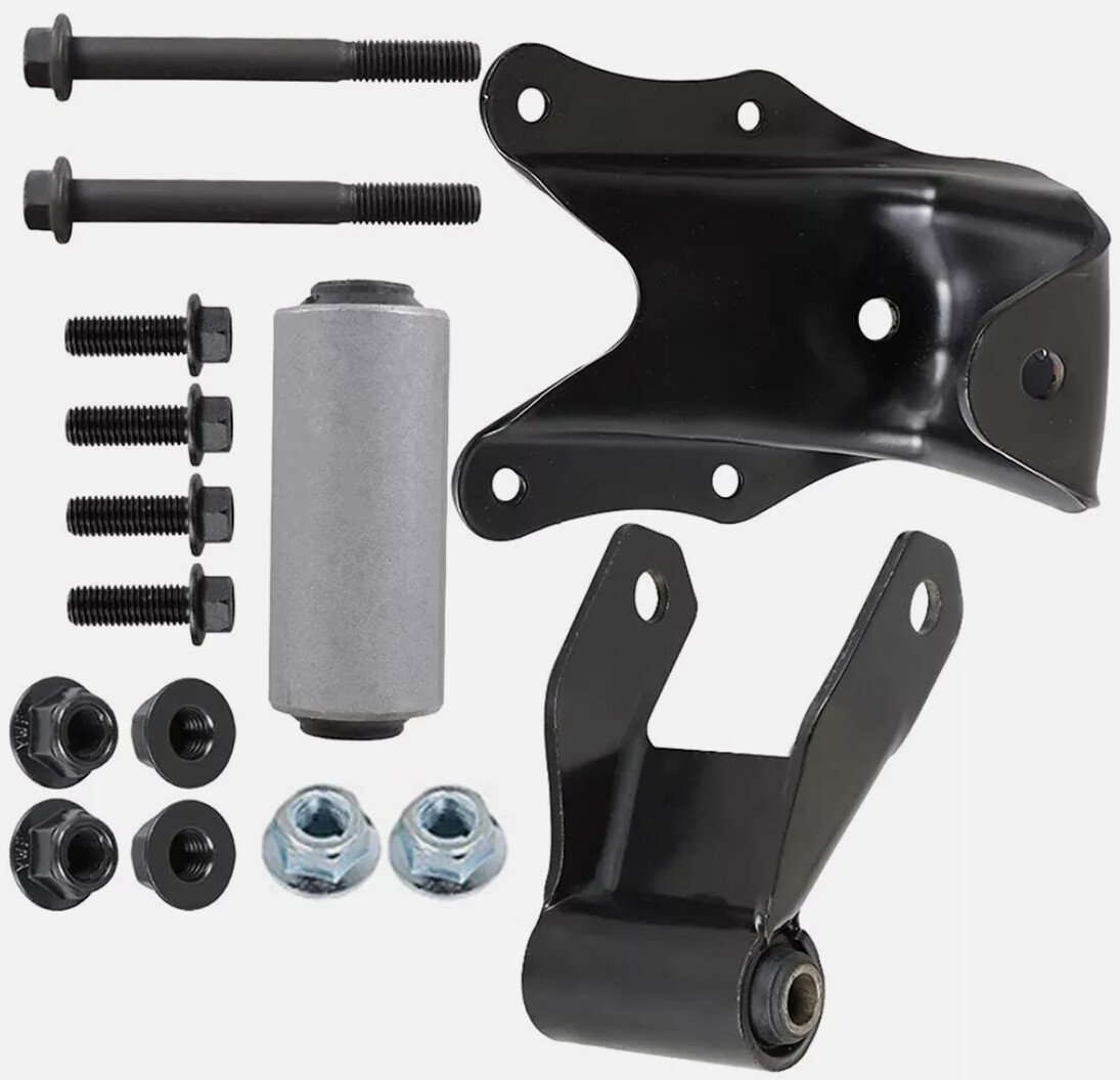 Rear Leaf Spring Hanger Bracket & Shackle Kit For Chevy Silverado GMC Sierra